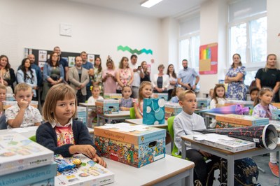 První školní den. Foto: Lukáš Kaboň