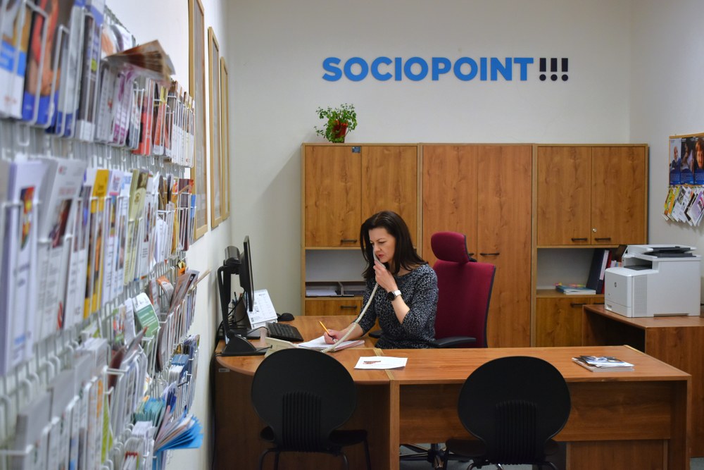 SOCIOPOINT na Nové radnici, místo prvního kontaktu. Foto: MMO SOCIOPOINT na Nové radnici, místo prvního kontaktu. Foto: MMO
