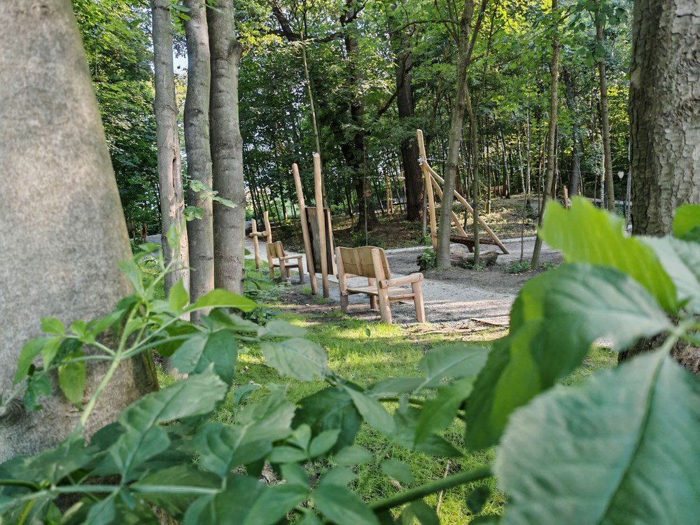 Lesní hřiště v Hoštálkovicích. Foto: MMO Lesní hřiště v Hoštálkovicích. Foto: MMO