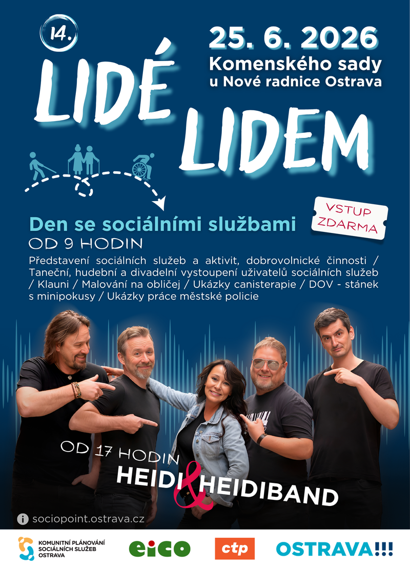 Grafická pozvánka na akci Lidé lidem
