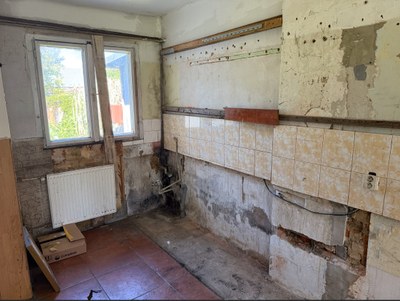 Interiér jednoho z nevyužívaných domků v lokalitě Bedřiška. Foto: ÚMOb Mariánské Hory a Hulváky