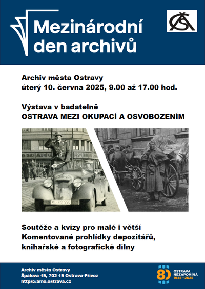 Grafická pozvánka k Mezinárodnímu dni archivů v Ostravě