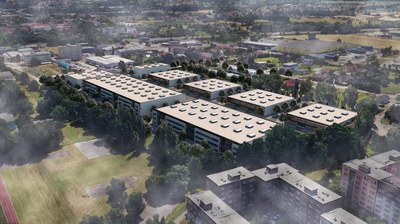Zamýšlená podoba areálu CTZone. Vizualizace: CTP
