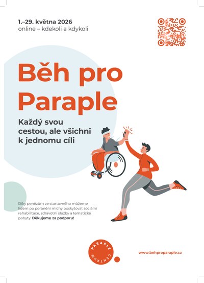 Grafická pozvánka k letošnímu ročníku Běhu pro Paraple