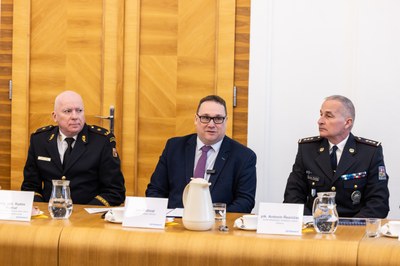 Z tiskové konference k hodnocení bezpečnostní situace v Ostravě. Foto: Jiří Zerzoň