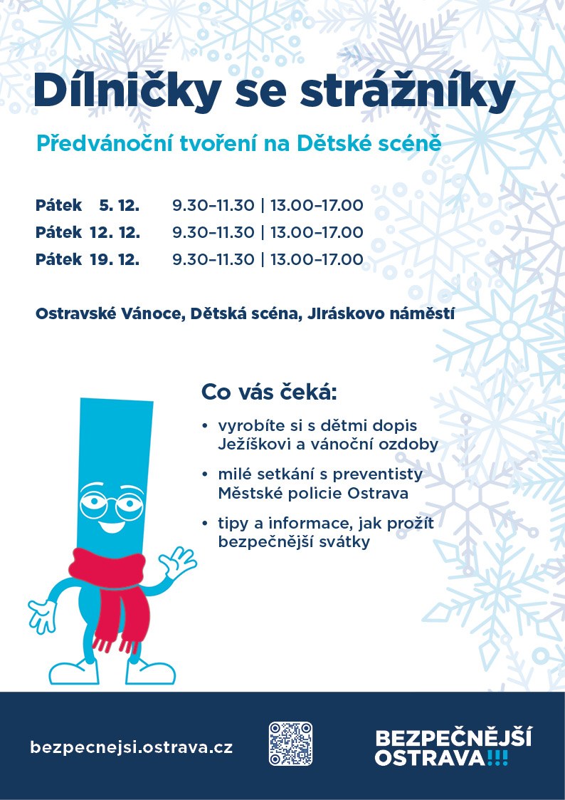 Dílničky se strážníky budou součástí Ostravských Vánoc