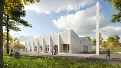 Budoucí podoba kulturního prostoru v místě někdejšího výstavního pavilonu. Vizualizace: atelier38