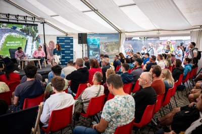 Z přednášky s primátorem na téma Nové Bazaly. Foto: Lukáš Kaboň