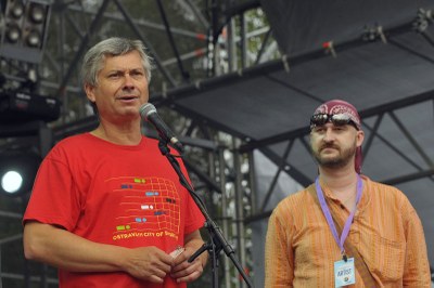 Primátor Petr Kajnar při zahájení festivalu