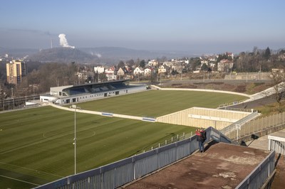 Současná podoba stadionu Bazaly. Foto: Adolf Horsinka