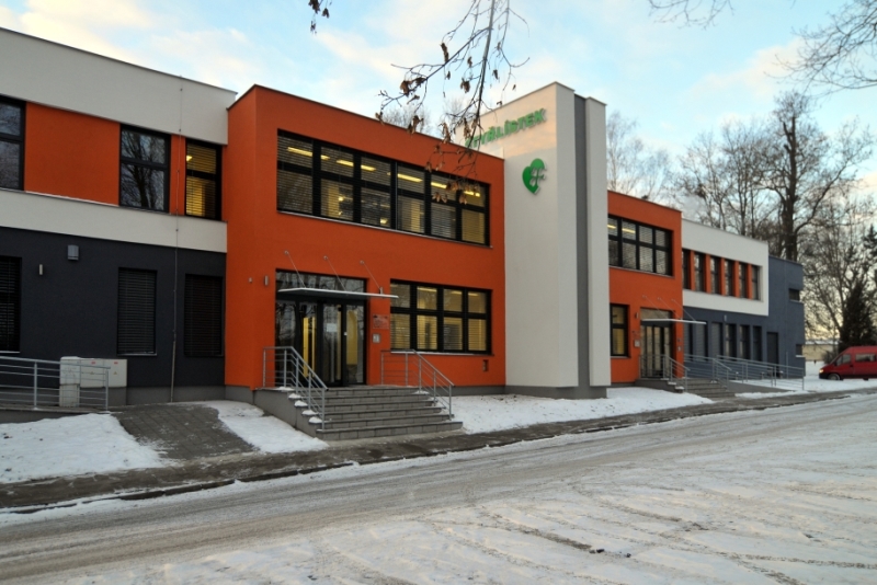 Rekonstruovaný objekt Čtyřlístku v Třebovickém parku.