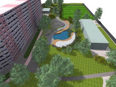 Představa budoucí podoby parku v Hrabůvce. Vizualizace: Jan Zavadil a Ivan Tachezy. 