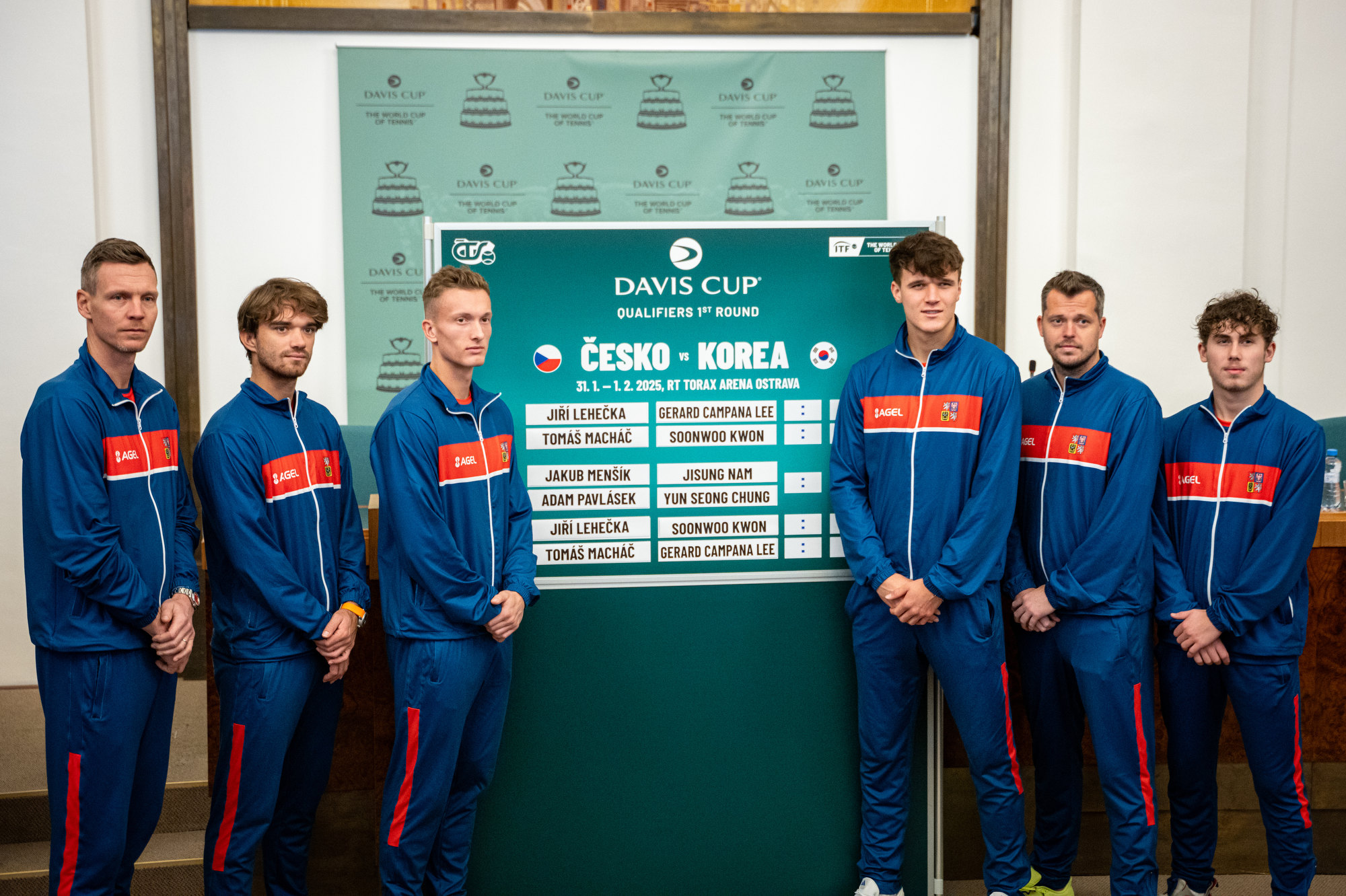 Losování zápasů Davis Cupu na ostravské Nové radnici. Foto: Lukáš Kaboň