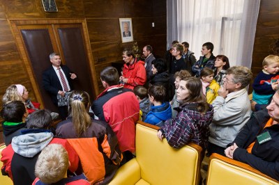 S primátorem Petrem Kajnarem měli možnost návštěvníci hovořit přímo v jeho pracovně. Foto: Jiří Zerzoň