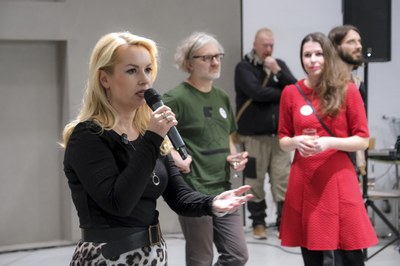 Slavnostního setkání k 10. výročí galerie PLATO se zúčastnila náměstkyně primátora Lucie Baránková Vilamová. Autor: Adolf Horsinka