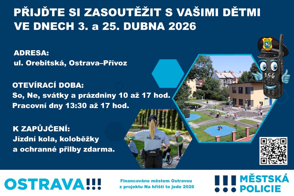 Dubnové akce pro veřejnost na Dětském dopravním hřišti v Orebitské. Zdroj: MPO
