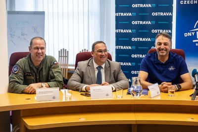 Ostravský primátor Jan Dohnal na tiskové konferenci k pořádání 26. ročníku Dnů NATO  v Ostravě & 17. Dnů Vzdušných sil AČR. Foto: Jiří Zerzoň