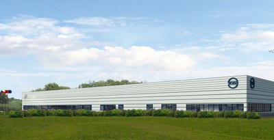 Vizualizace haly společnosti XZB v průmyslové zóně Mošnov.