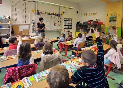Prvňáčci na ZŠ Bulharská v Ostravě-Porubě. Foto: J. Urban
