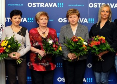 Oceněné dobrovolnice. Zprava Anička Stošková, Kristýna Stříbrná, Libuše Davidová a Eva Sošková. Foto: J. Urban