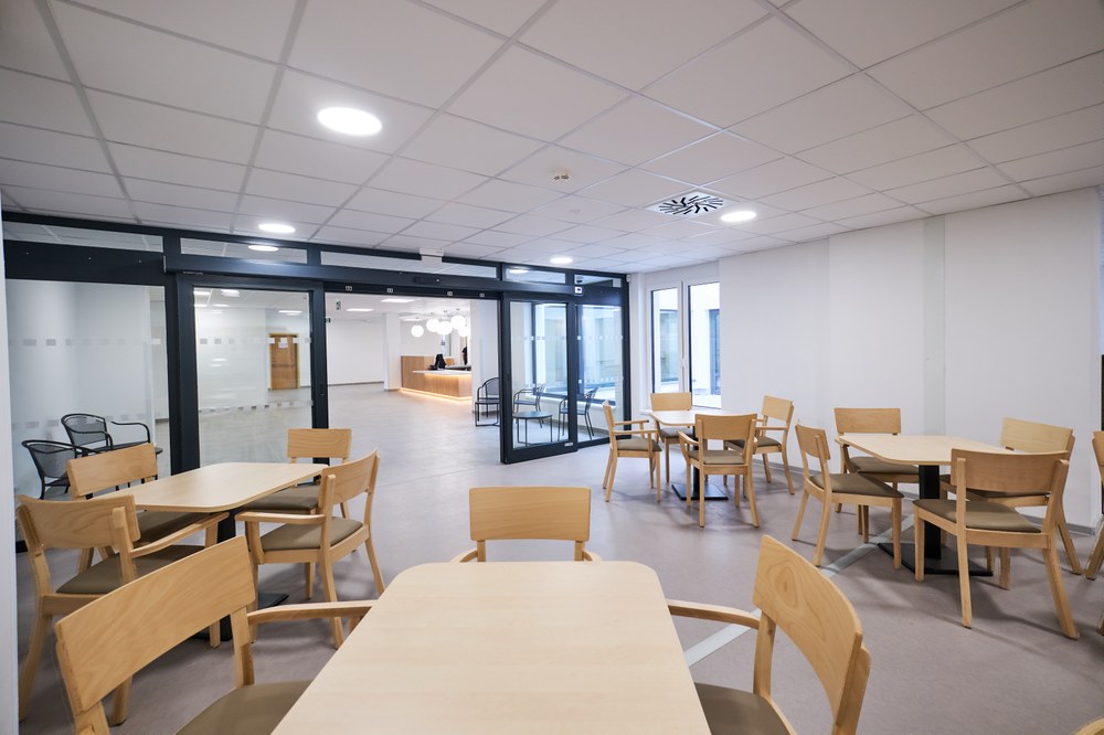 Společné prostory působí útulně a přívětivě Společné prostory působí útulně a přívětivě