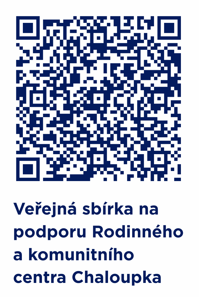 QR kód pro pomoc charitativní sbírce