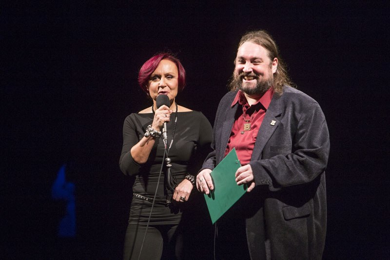 P. Janů a moderátor J. Sedláček