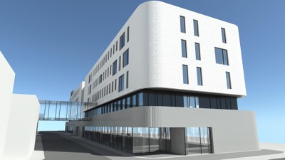 Vizualizace podoby budoucího Moravskoslezského onkologického centra při Fakultní nemocnici Ostrava. Zdroj: FNO