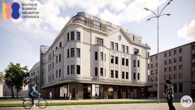 Nová fasáda navrátí domu eleganci 30. let. Vizualizace: Boutique Business Inkubátor Ostravica