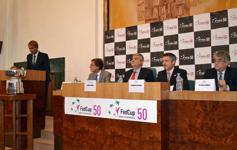 Losování Fed Cupu v Nové radnici