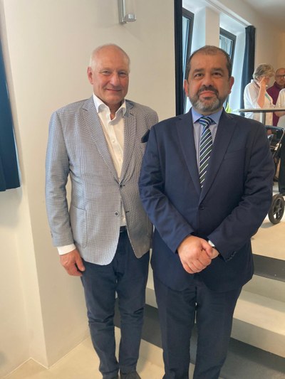 Kyperský velvyslanec George S. Yiangou s náměstkem ostravského primátora Zbyňkem Pražákem. Foto: Kostas Papasavoglu