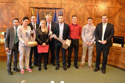 FOTO: Přijetí florbalistů radou města. Snímky Petr Havránek