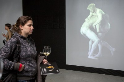 Z vernisáže premiérové výstavy v Galerii města Ostravy. Foto: J. Zerzoň