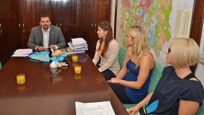 Sportovkyně na radnici 