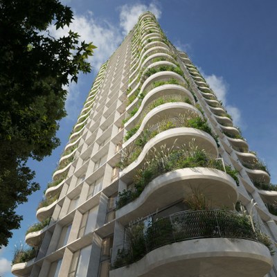 Vizualizace budoucí podoby ostravského mrakodrapu v Ostrčilově ulici. Autor: AI Design