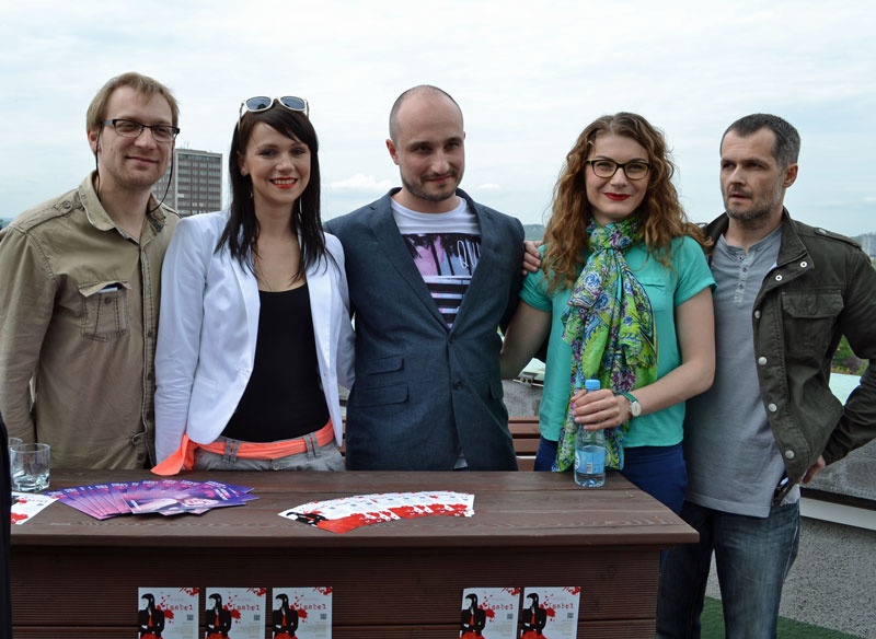 Tvůrci filmu Isabel (zleva): L. Melník, P. Lorencová, M. Škrkoň, S. Krupanská, F. Strnad. Foto: L. Vidlička