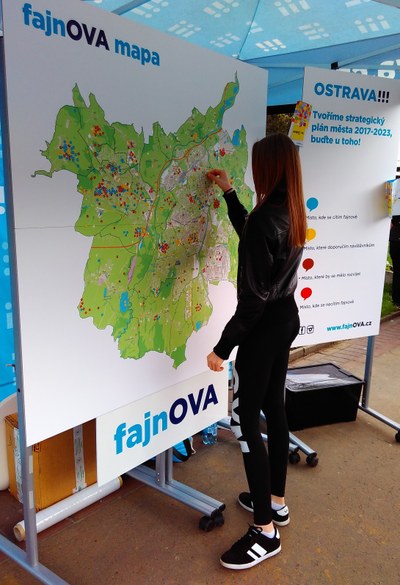 Pocitová mapa v počátcích své realizace, rok 2017. Foto: MMO