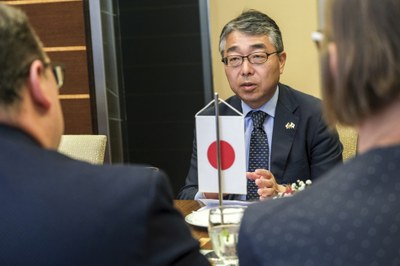 Z návštěvy velvyslance Japonska. Foto: Adolf Horsinka