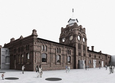 Vizualizace městských jatek polského studia s KWK Promes architekt Robert Konieczny. 