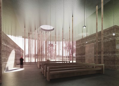 Vizualizace nové smuteční síně ve Svinově. Vystavět ji má v plánu městský obvod Poruba.