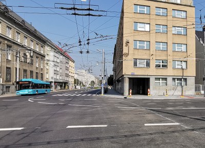 Opravená křižovatka Českobratrské ulice a Sokolské třídy. Foto: Petr Havránek