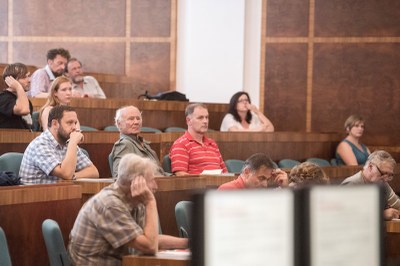 Informace ke kotlíkovým dotacím si zájemci vyslechli i na semináři, který se konal 24. července na ostravském magistrátu. Foto: Lukáš Kaboň