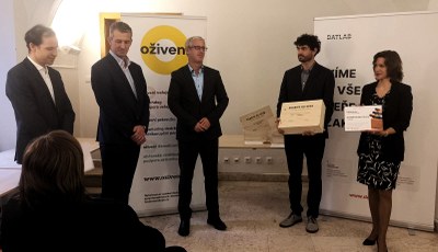 Cenu přebíral náměstek primátora města Ostravy Karel Malík. Foto: Datlab.eu