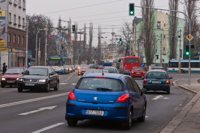K foto: Nově rekonstruovaná křižovatka 