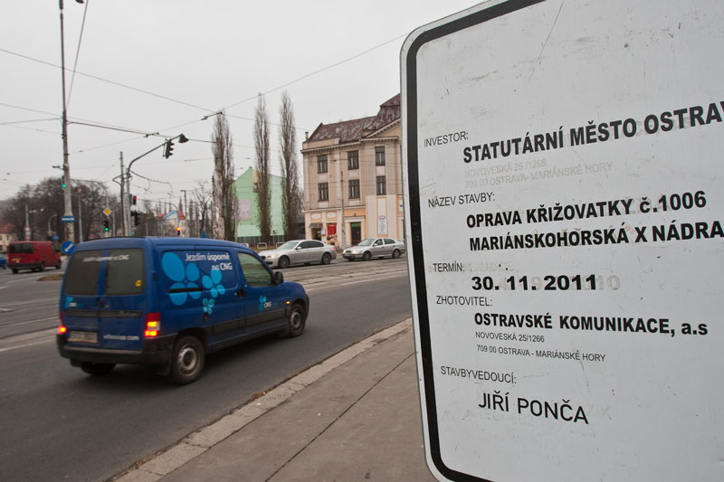 Investorem rekonstrukce křižovatky bylo město Ostrava