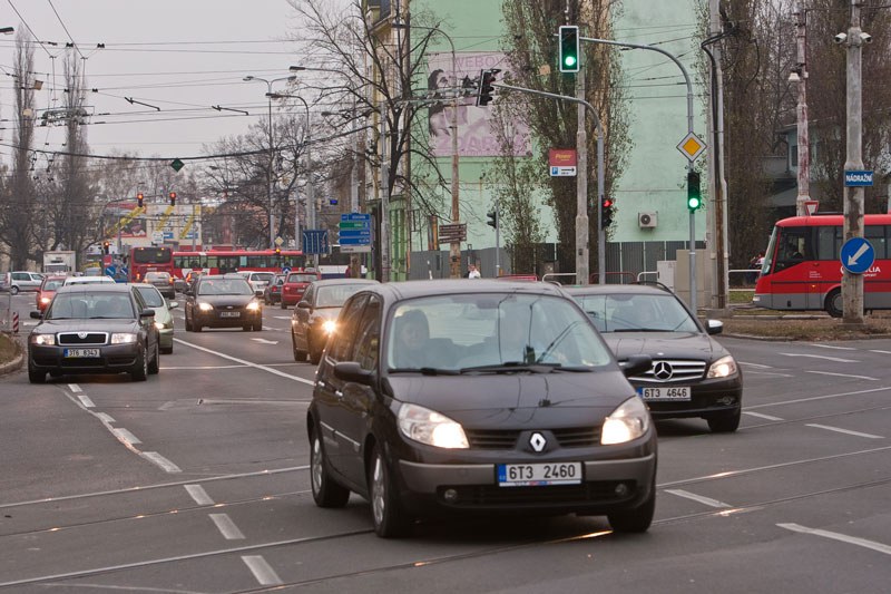 Tato křižovatka je stále velmi frekventovaná