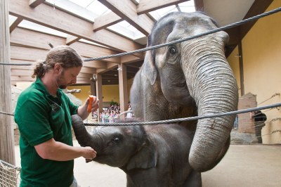 Máma Johti s dcerou Rashmi a ošetřovatelem Danem Zvolánkem před křtinami