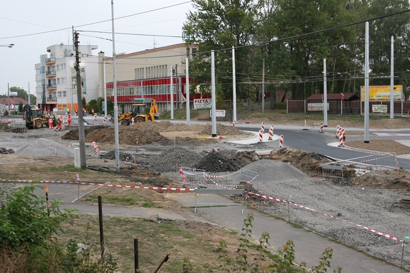 Celkový pohled na staveniště. V pozadí sídlo RBP.