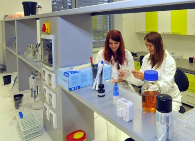 V laboratoři mikrobiologie a imunologie.  Foto: Jiří Urban