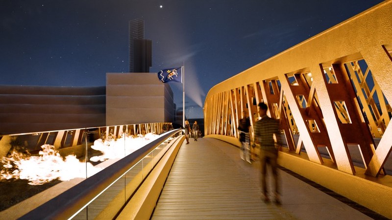 noční most vizualizace